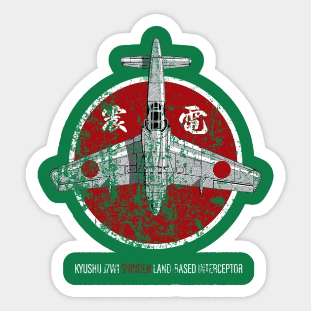 Japanese Shinden Fighter Alternate Vintage Sticker by CdKh13